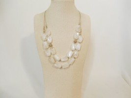 Inc International Concepts Gold-Tone Clear Opaque Stone Layer Necklace F465 - £14.25 GBP