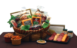 Savory Favorites Meat and Cheese Gift Basket - Gourmet Treats for Meat and - £77.20 GBP