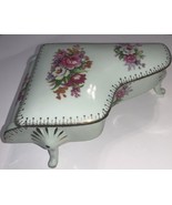 Vintage Made in Japan French Bouquet Piano Porcelain Trinket Box Decor - $30.00