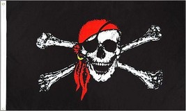 Pirate Red Scarf Flag - 3x5 Ft - $16.99