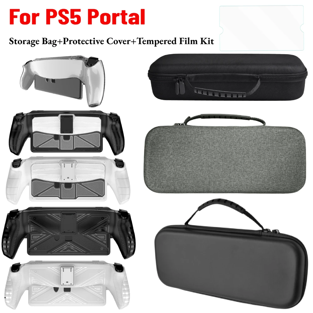 For PlayStation Portal Carrying Bag Game Console Protective Case Tempered Film - £14.54 GBP+