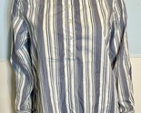 J. Crew Women&#39;s Button Up LS Woven Striped Blouse Blue/White Size 6 - $18.99