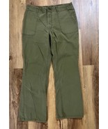 PrAna Pants Women’s 6 Olive Green Flat Front Straight Casual Pockets Out... - $27.72