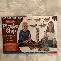 Melissa &amp; Doug Pirate Ship 3D Puzzle and Play Set In One100+ Pieces Bran... - £16.87 GBP