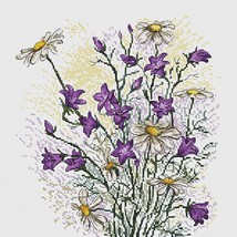 Wildflowers Cross Stitch garden pattern pdf - Summer bouquet cross stitc... - $11.99