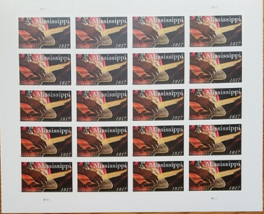 USPS New MISSISSIPPI Statehood Stamp Sheet of 20 Forever, New - $19.95