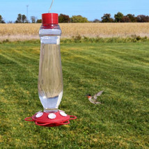 Hummingbird Feeder Glass Bottle 32 oz  Red NEW Six perch feeding stations - £17.02 GBP