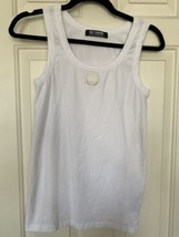 Raf Simons Spring Summer 2023 White Cotton Logo Patch Tank Top Size S - £66.52 GBP