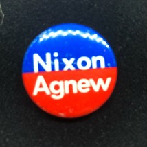 Vintage Nixon Agnew Campaign Pin 1in Red White Blue 1968 Metal - £6.51 GBP