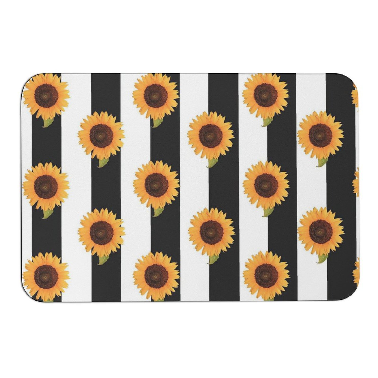 Mondxflaur Sunflowers Non Slip Bathroom Mat for Shower Quick Dry Diatom ... - $18.99