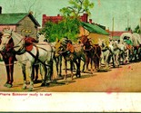 Prairie Schooner Ready to Start Covered Wagon Horses 1910s DB Postcard UNP - £5.44 GBP