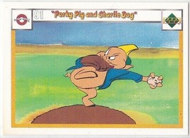 N) 1990 Upper Deck Looney Tunes Comic Ball Card #91/106 Porky Pig Magnetic Field - £1.57 GBP