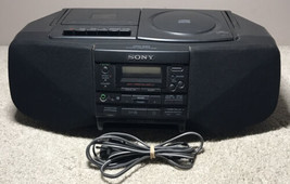 Sony CFD-S33 Portable Boombox AM/FM Radio CD Mega Bass (See Description) - £23.49 GBP