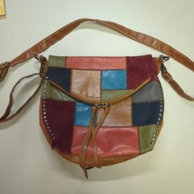 The Sak Vintage Patchwork Studded Leather Bag Small Crossbody Purse No C... - $24.19