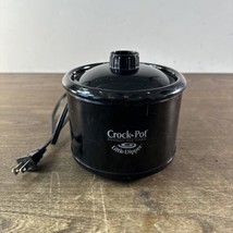 Rival Crock Pot Little Dipper Mini Slow Cooker Stoneware Black 32041 Dip Pot 1qt - £14.09 GBP