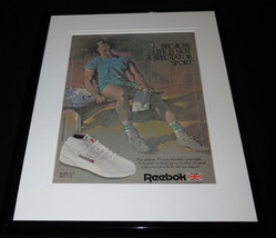 1986 Reebok Workout Mid-Cut Framed 11x14 ORIGINAL Vintage Advertisement - £27.68 GBP