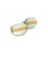 Tiffany &amp; Co Authentic Estate Oval Cufflinks 18k YG + Sterling Silver TI... - £350.71 GBP