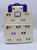 Disney Parks Loungefly Mickey Minnie Mouse Ear Headband Canvas Mini Back... - $89.09