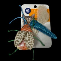 NEW CAT WHISKER CITY Fun Plush Beetle and Dragonfly Kitty Toys With Catnip - $6.50