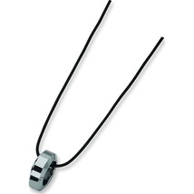 Faceted Tungsten Ring Leather Cord Pendant Necklace 18&quot; Jewerly 19mm x 7mm - £37.44 GBP