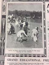 1907 Free Trip to the Holy Land and Egypt print ad, Bathing in the River Jordan - £13.33 GBP