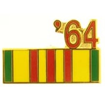 1964 Vietnam Service Ribbon Lapel Pin Or Hat Pin - Veteran Owned Business - £4.30 GBP