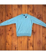 Vintage NWT Blue Ocean Teal Sweater L Pullover 100% Acrylic Knit 3-Button - £10.58 GBP