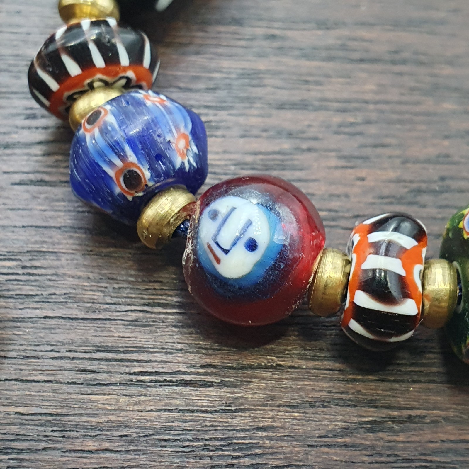 Venetian Style Glass Beads Necklace – Murano Style Facel & Floral Jewelry Item image 15