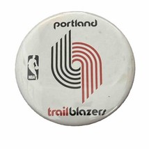 Vintage 70s Portland Trail Blazers Button Pin NBA 3.5&quot; Wide Made in USA - $12.00