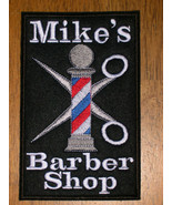 BARBER Pole Scissors Embroidered Design for Jacket or PATCH +Choice of T... - £11.15 GBP