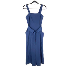 Joie Zephrine Cropped Wide-Leg Jumpsuit Size 2 Navy Blue Sleeveless Womens New - £56.16 GBP