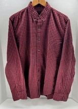 J.CREW J Crew Plaid Sz L Red Black Checkered Dress Shirt Slim Fit Button  Mens - £7.56 GBP