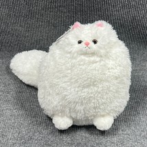 Winsterch 12&quot; Plush White Fat Cat Fluffy Stuffed Animal Toy Puffy Soft L... - £10.97 GBP