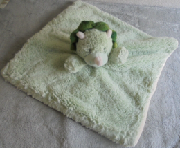Lot of 2 Dinosaur and Teddy Bear Soft Plush Security Blanket Lovey Rattle Baby - $13.28