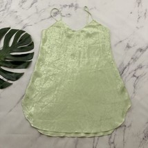 Dentelle Womens Vintage Slip Nightgown Size L Mint Green Floral Jacquard... - $24.74