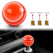 Universal JDM Glossy Red / White Round Ball Shift Knob Manual Shifter (M10x1.25) - £12.46 GBP