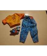 Barbie&#39;s Ken 1990 All American Acid Wash Jeans, Shirt &amp; RARE Reebok Snea... - £18.99 GBP
