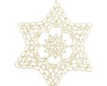 White Lace 6 Point Snowflake German Christmas Hanging Ornaments Set of 6 - $34.98