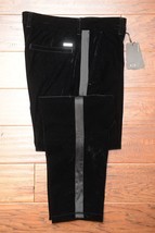 Armani Exchange A|X P57 $130 Men&#39;s Black Velvet Business Casual Pants Trouser 33 - £38.44 GBP