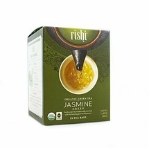 Rishi Tea Organic Jasmine Green Tea Bags, 15 Count (Pack of 6) - $67.60