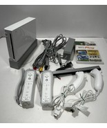 Nintendo Wii Console Bundle Remotes Tested Works RVL-001 2006 + Wii Play... - $79.29