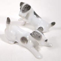 Fox Terriers Lot Of Two Pups Gotha Pfeffer Germany Dog Figurines - £14.97 GBP