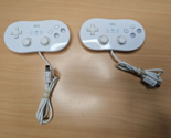 Official Nintendo Wii Gamepad Classic Controller White RVL-005 OEM Lot of 2 - $29.02