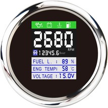 316 Stainless Steel CANbus Multifunction Gauge IP67 85mm For Marine Boat Yacht - £70.18 GBP