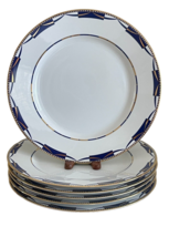 Swid Powell Swag Large 12&quot; Porcelain Charger PlateS Set of 6 - £196.43 GBP