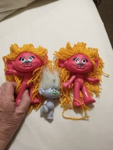 Lot of 3 Troll dolls,2 Hasbro 2015 DreamWorks Trolls,1 McDonald&#39;s - £3.85 GBP