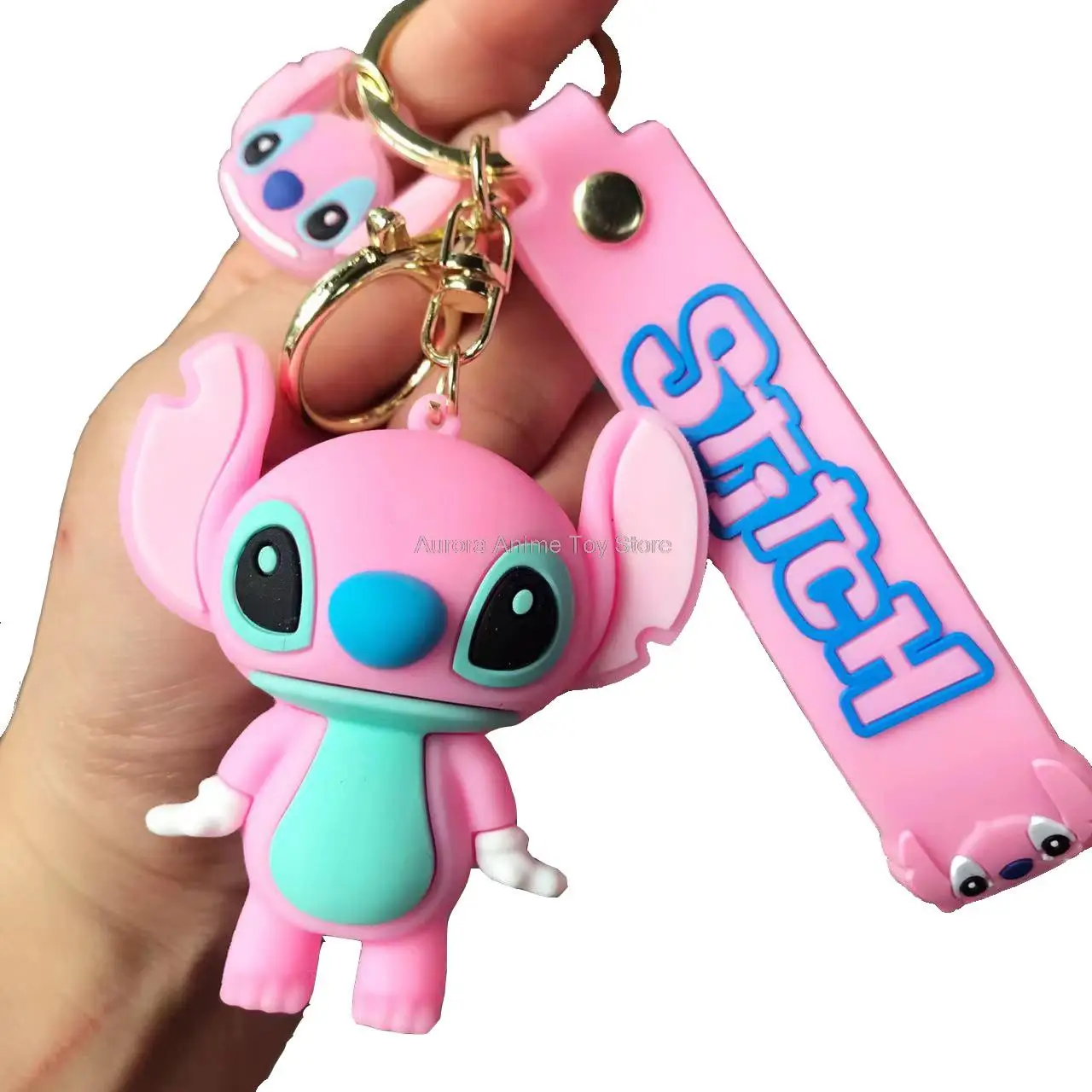 Anime Disney Keychain Cartoon Lilo &amp; Stitch Doll Keyring Fashion Couple Bag - £6.90 GBP+