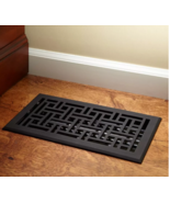 New 8&quot; x 12&quot; Wicker Style Cast Iron Floor Register by Signature Hardware - £51.36 GBP