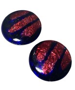 vintage Hand Painted Metal enamel clip on earrings - $27.00