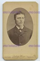 Studio Photo CDV * Studio Ludwig Heiss Neuburg a/D * oval cut young man ... - $9.95